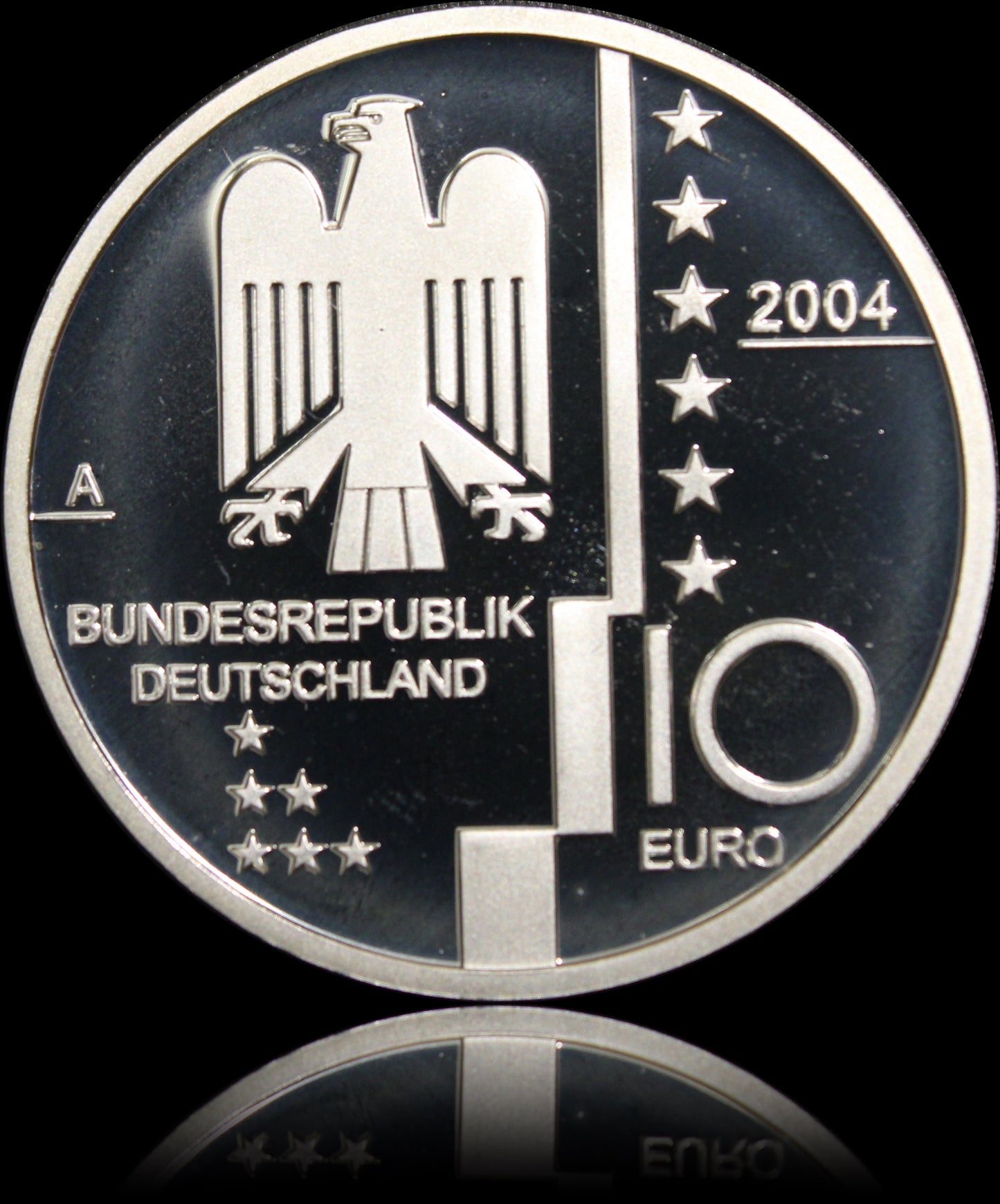 BAUHAUS DESSAU, Serie 10 € Silber Gedenkmünzen Deutschland, Spiegelglanz, 2004