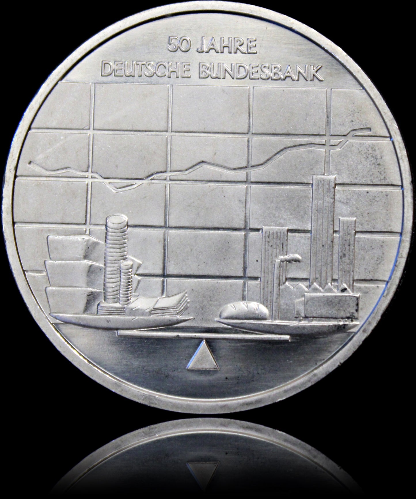 50 JAHRE DEUTSCHE BUNDESBANK, Serie 10 € Silber Gedenkmünzen Deutschland, Spiegelglanz, 2007