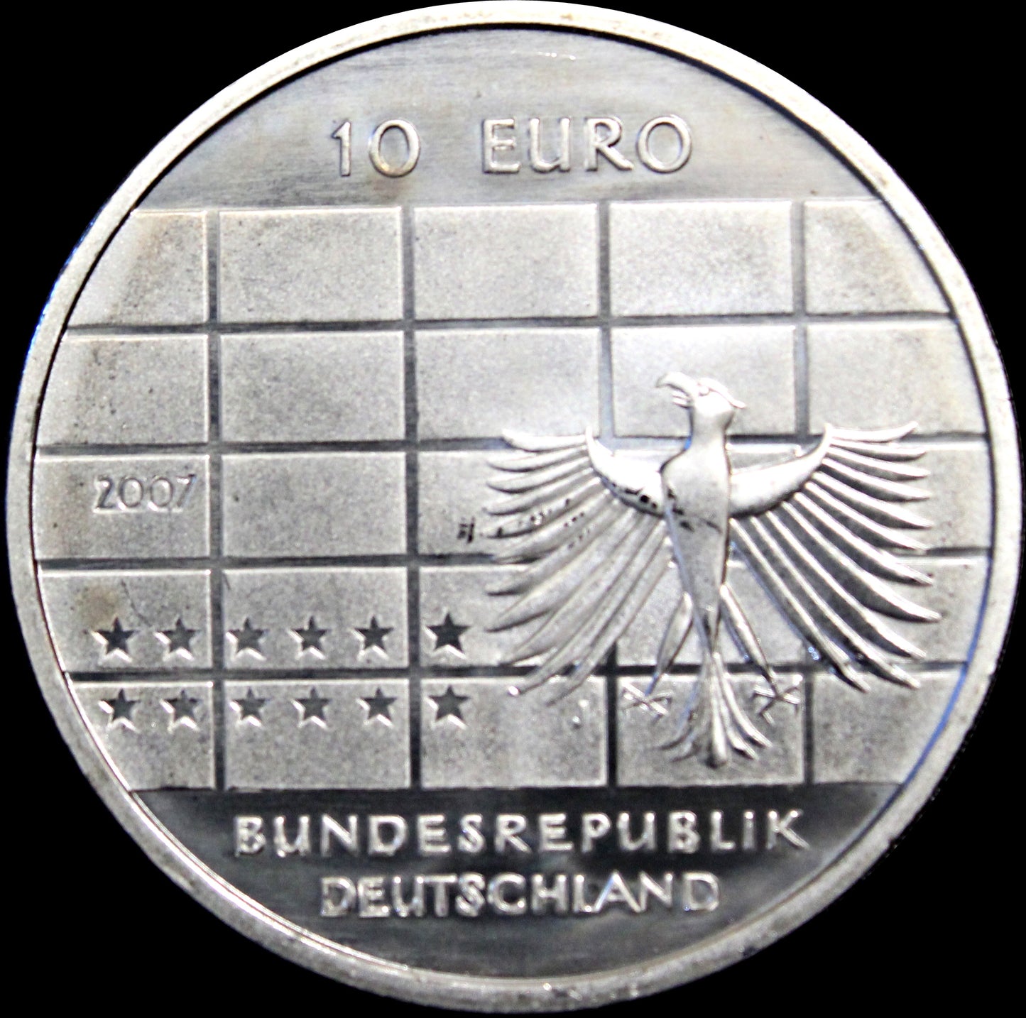 50 JAHRE DEUTSCHE BUNDESBANK, Serie 10 € Silber Gedenkmünzen Deutschland, Spiegelglanz, 2007