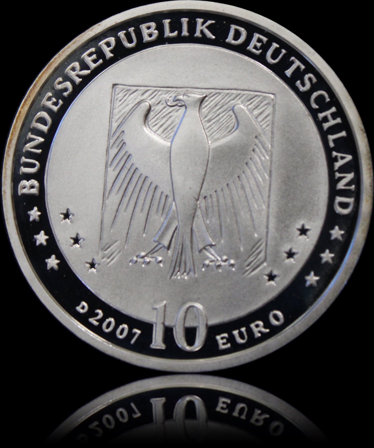 51 Stück, Serie 10 € Silber Gedenkmünzen Deutschland, Spiegelglanz, 2002-2011