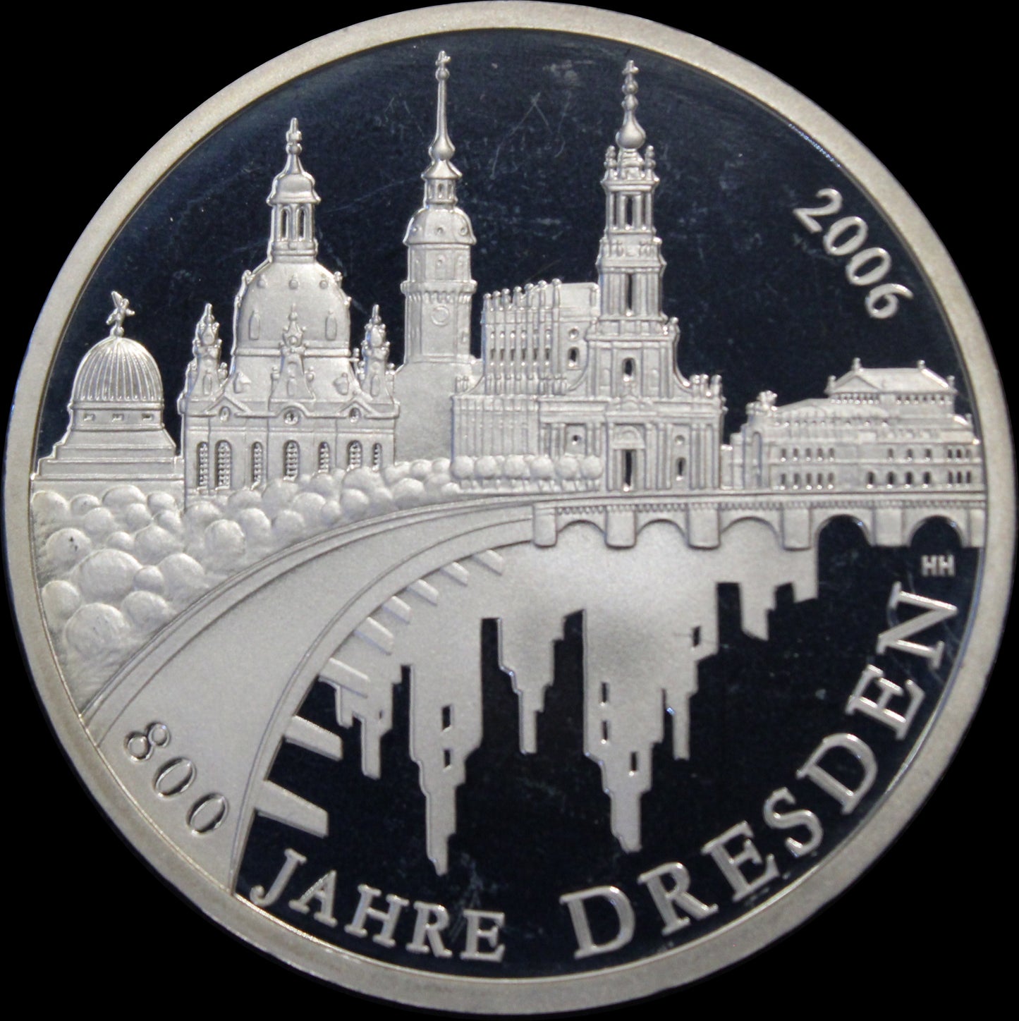 800 JAHRE DRESDEN, Serie 10 € Silber Gedenkmünzen Deutschland, Spiegelglanz, 2006