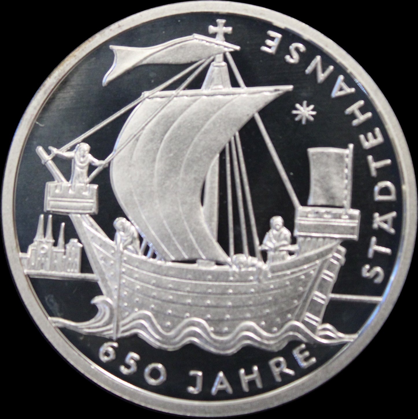 650 JAHRE STÄDTEHANSE, Serie 10 € Silber Gedenkmünzen Deutschland, Spiegelglanz, 2006