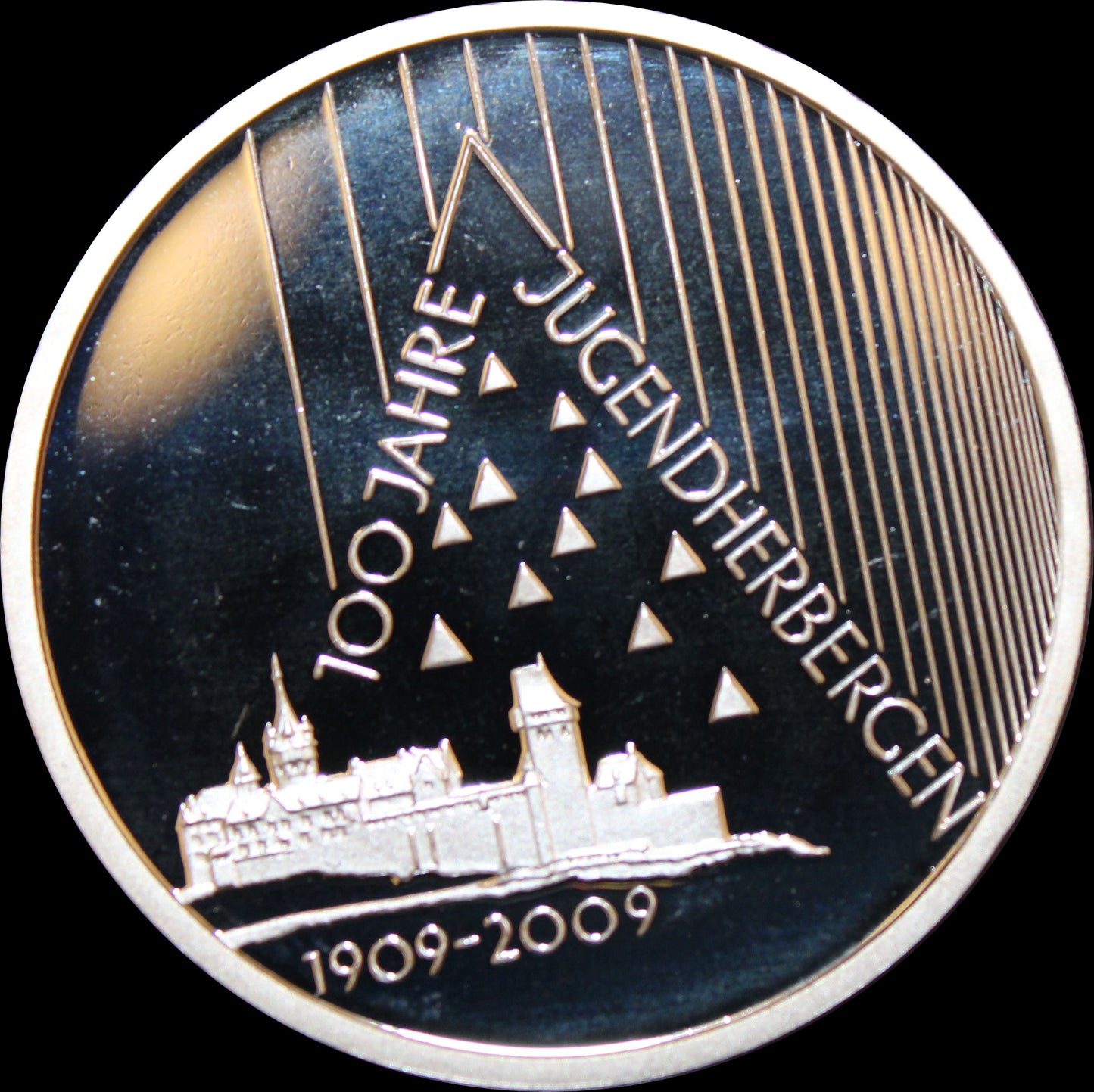 100 JAHRE JUGENDHERBERGEN, Serie 10 € Silber Gedenkmünzen Deutschland, Spiegelglanz, 2009