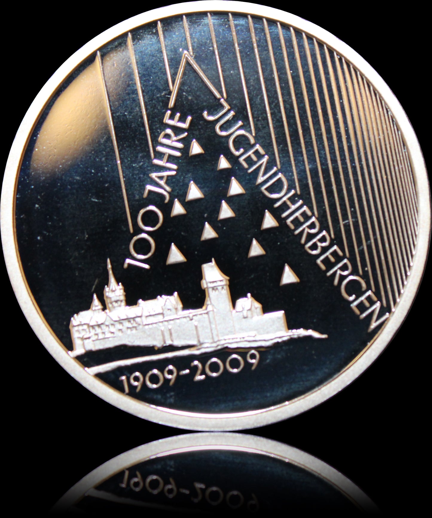 100 JAHRE JUGENDHERBERGEN, Serie 10 € Silber Gedenkmünzen Deutschland, Spiegelglanz, 2009