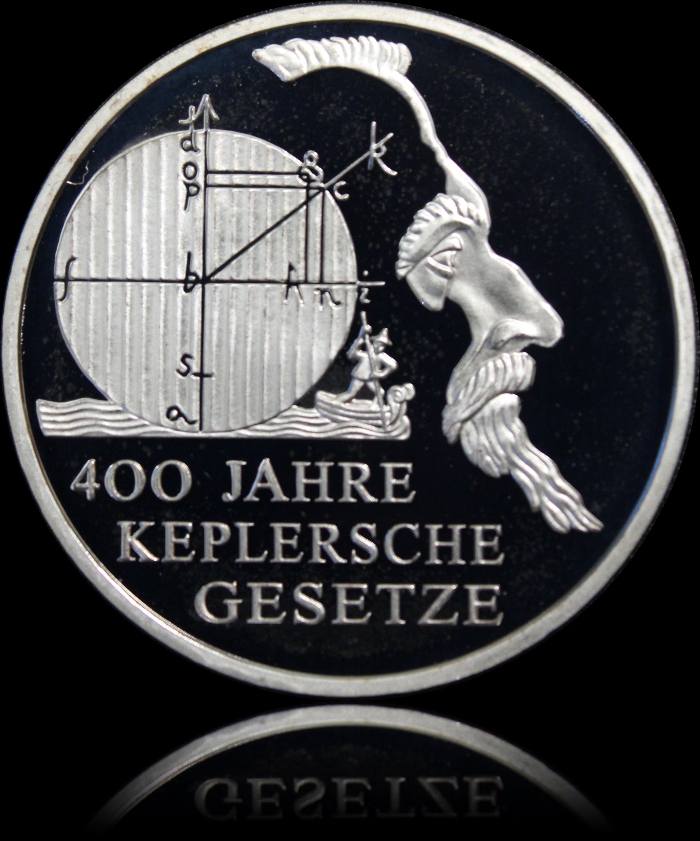 400 JAHRE KEPPLERSCHE GESETZE, Serie 10 € Silber Gedenkmünzen Deutschland, Spiegelglanz , 2009