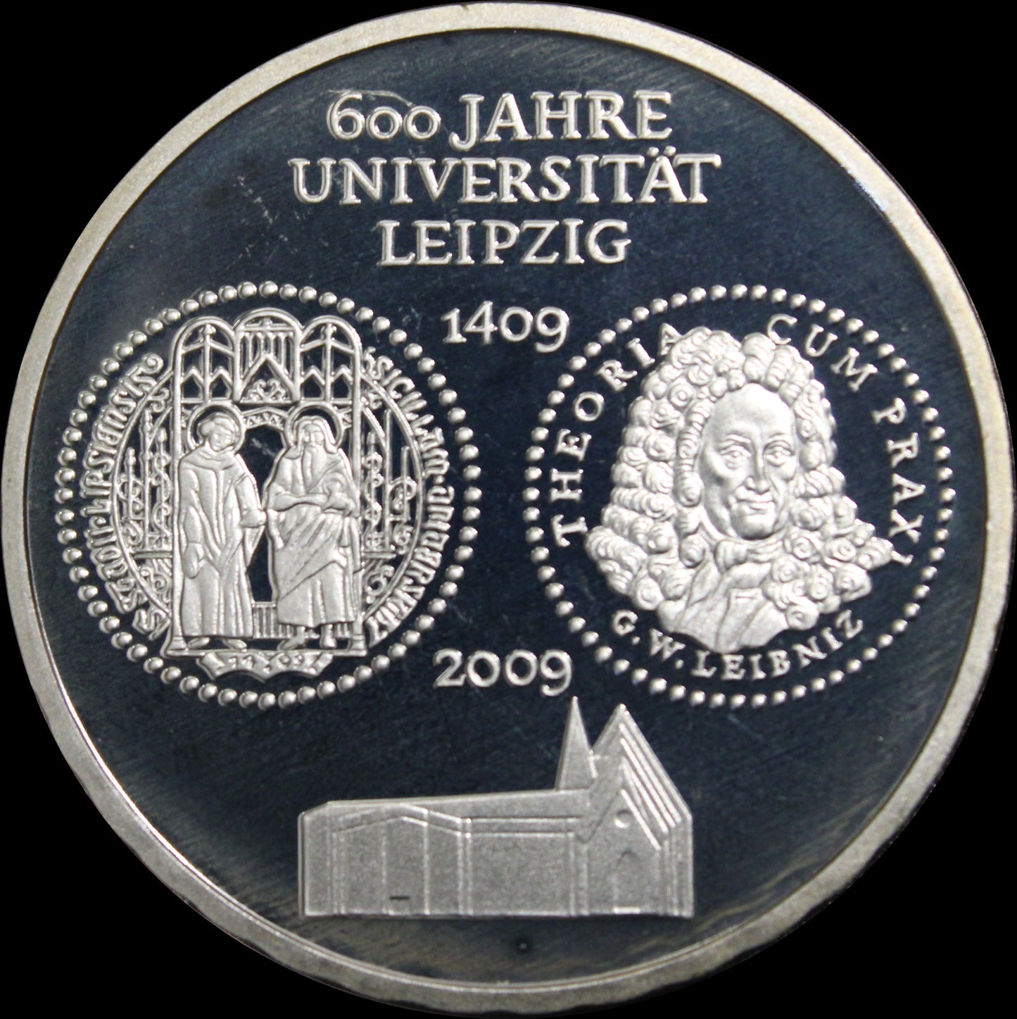 600 JAHRE UNIVERSITÄT LEIPZIG, Serie 10 € Silber Gedenkmünzen Deutschland, Spiegelglanz, 2009