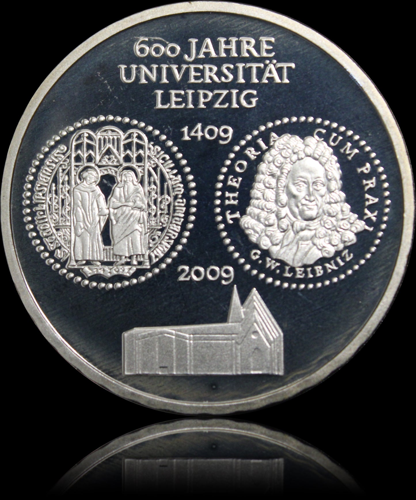 600 JAHRE UNIVERSITÄT LEIPZIG, Serie 10 € Silber Gedenkmünzen Deutschland, Spiegelglanz, 2009