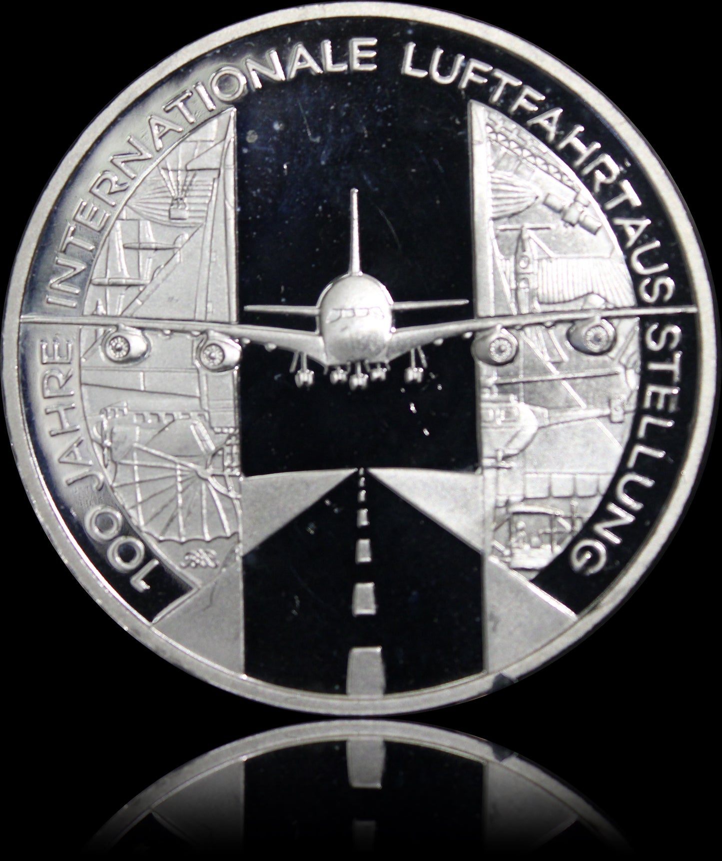 100 JAHRE INTERNATIONALE LUFTFAHRTAUSSTELLUNG, Serie 10 € Silber Gedenkmünzen Deutschland,Spiegelglanz, 2009