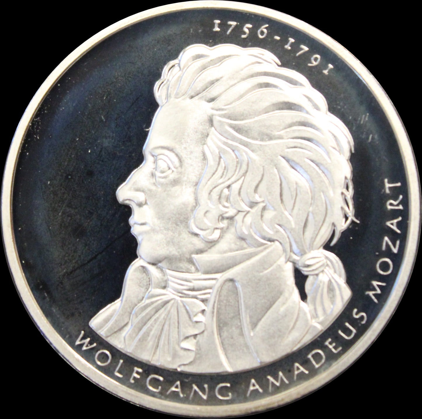 250. GEBURTSTAG WOLFGANG AMADEUS MOZART, Serie 10 € Silber Gedenkmünzen Deutschland, Spiegelglanz, 2006