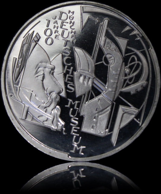 100 JHARE DEUTSCHES MUSEUM MÜNCHEN, Serie 10 € Silber Gedenkmünzen Deutschland, Spiegelglanz, 2002