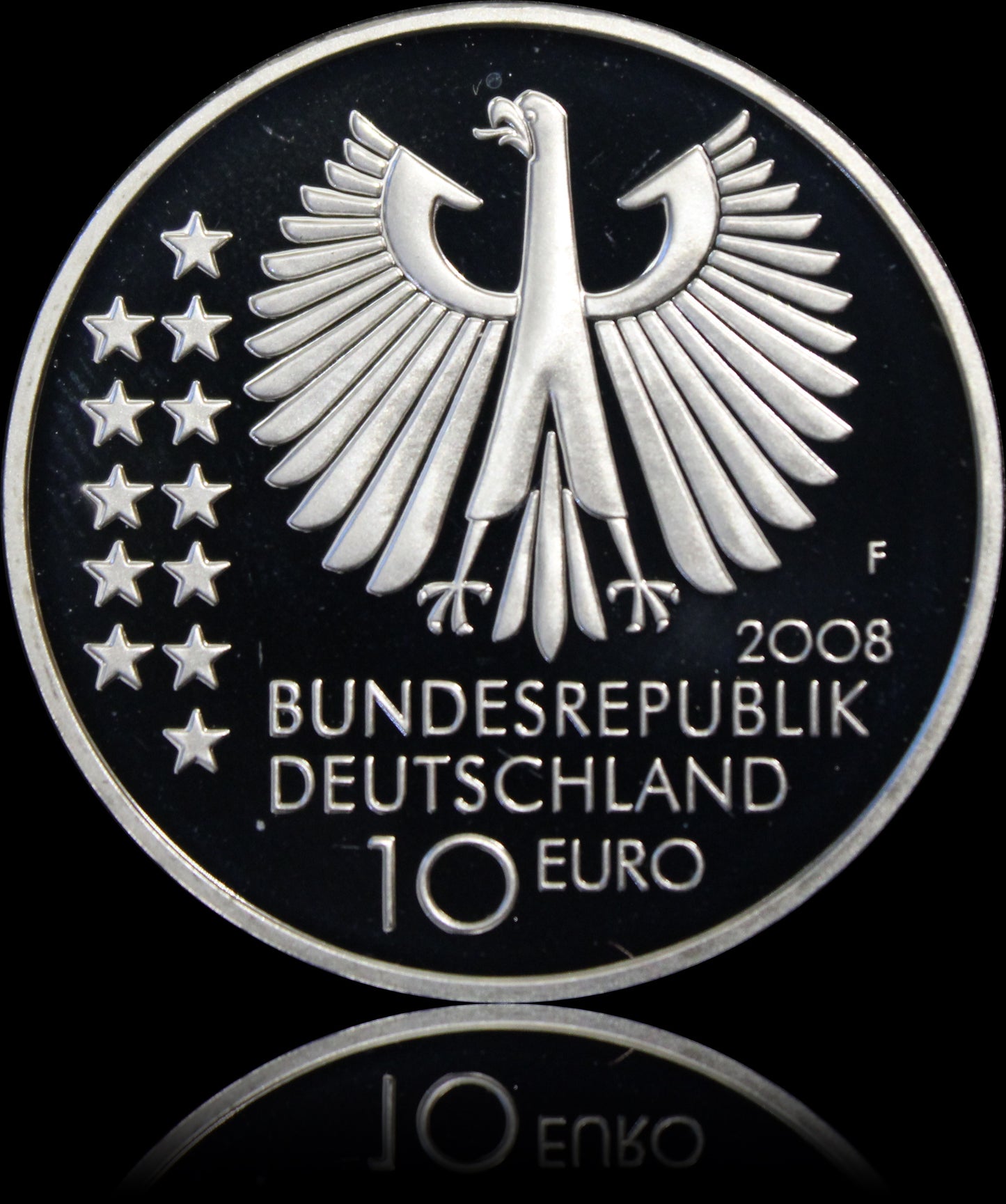 150. GEBURTSTAG MAX PLANCK, Serie 10 € Silber Gedenkmünzen Deutschland,Spiegelglanz , 2008