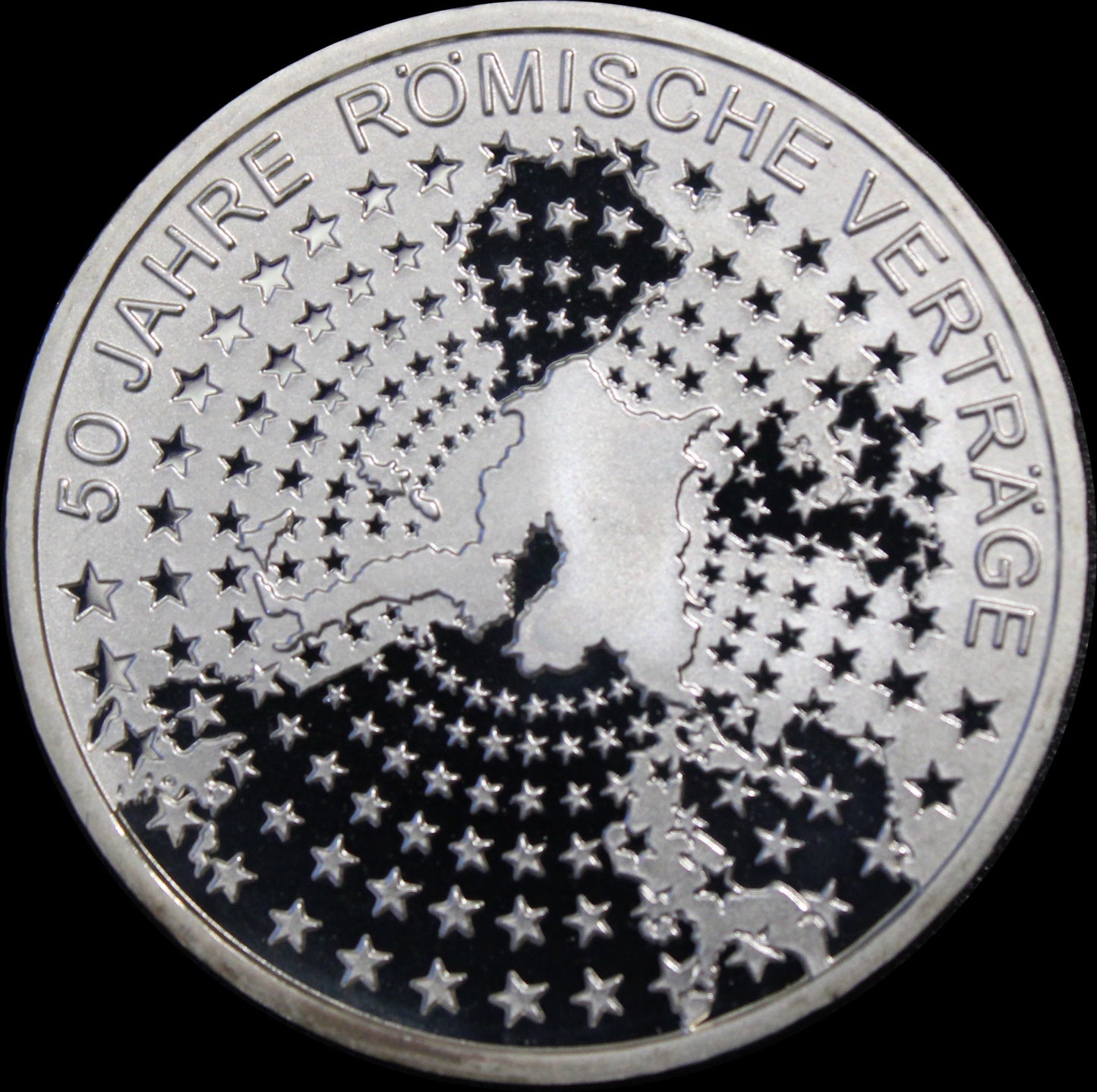 50 JAHRE RÖMISCHE VERTRÄGE, Serie 10 € Silber Gedenkmünzen Deutschland,Spiegelglanz, 2007