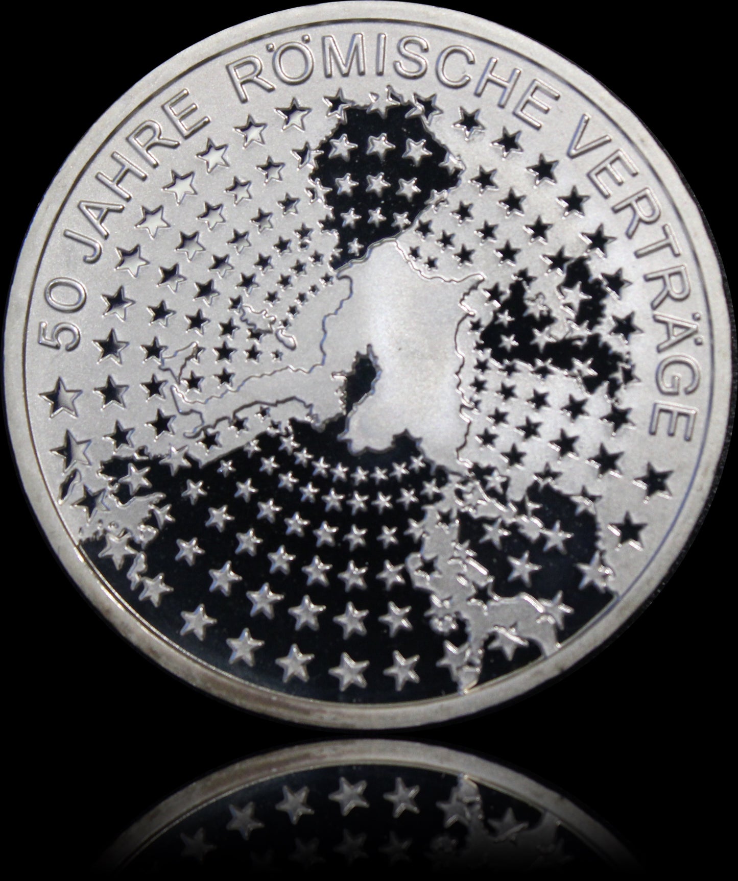 50 JAHRE RÖMISCHE VERTRÄGE, Serie 10 € Silber Gedenkmünzen Deutschland,Spiegelglanz, 2007