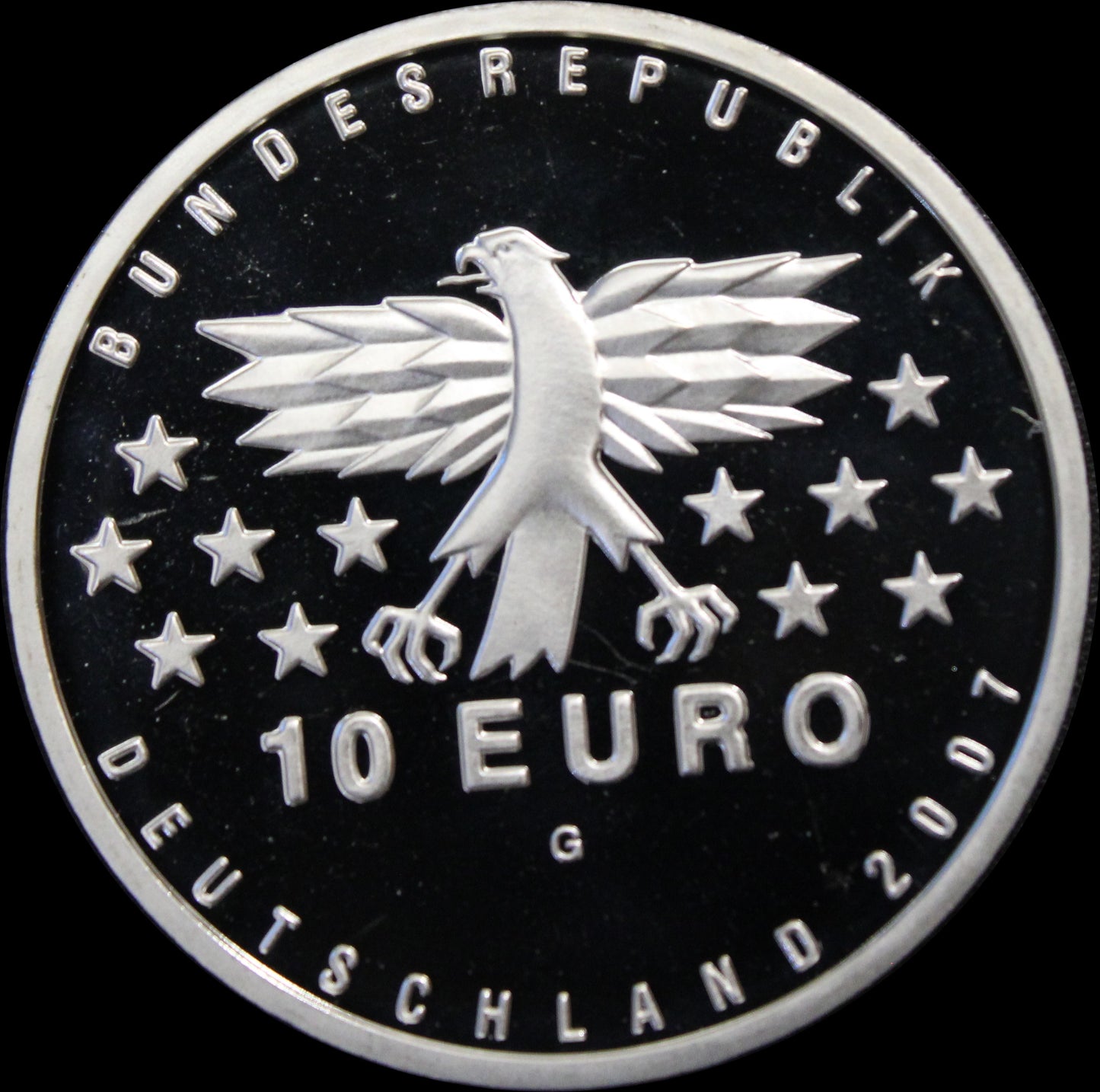 50 JAHRE BUNDESLAND SAARLAND, Serie 10 € Silber Gedenkmünzen Deutschland, Spiegelglanz, 2007