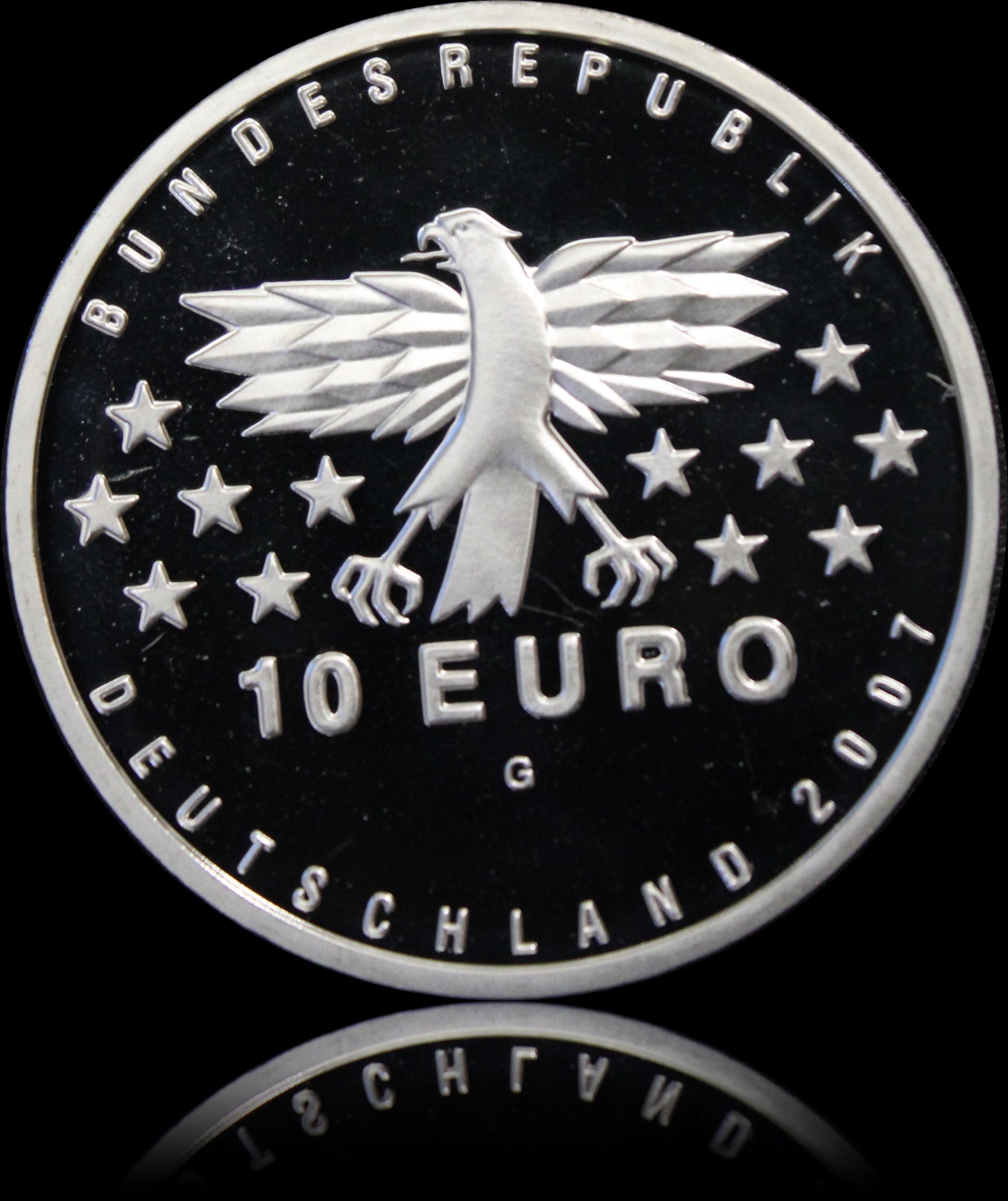 50 JAHRE BUNDESLAND SAARLAND, Serie 10 € Silber Gedenkmünzen Deutschland, Spiegelglanz, 2007