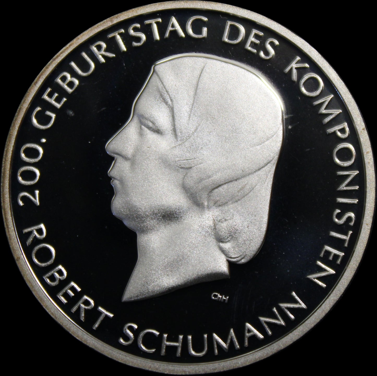 200. GEBURTSTAG DES KOMPONISTEN ROBERT SCHUMANN, Serie 10 € Silber Gedenkmünzen Deutschland, Spiegelglanz , 2010