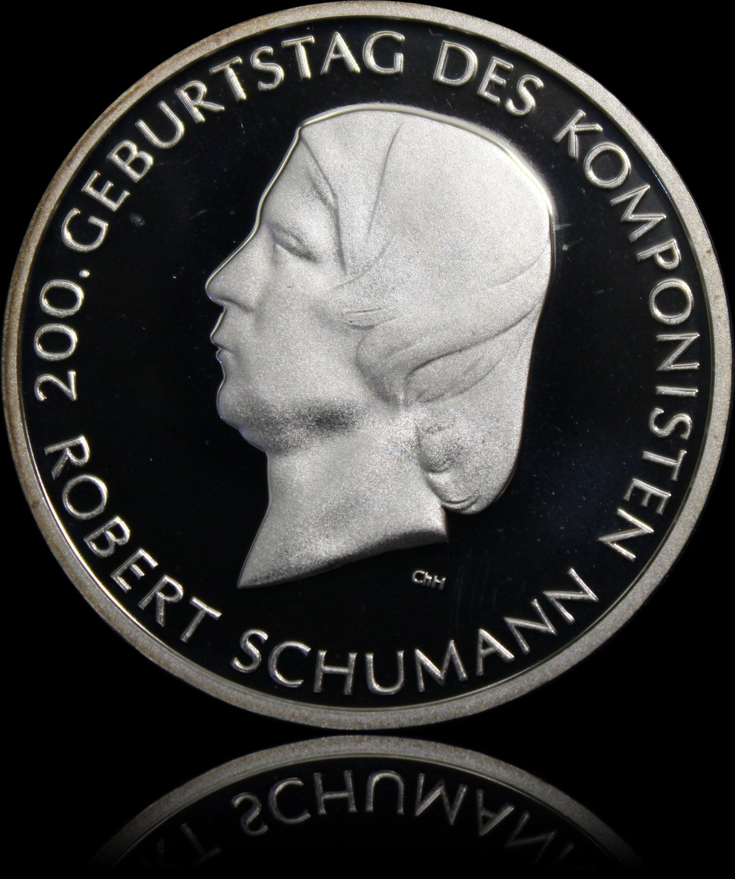 200. GEBURTSTAG DES KOMPONISTEN ROBERT SCHUMANN, Serie 10 € Silber Gedenkmünzen Deutschland, Spiegelglanz , 2010