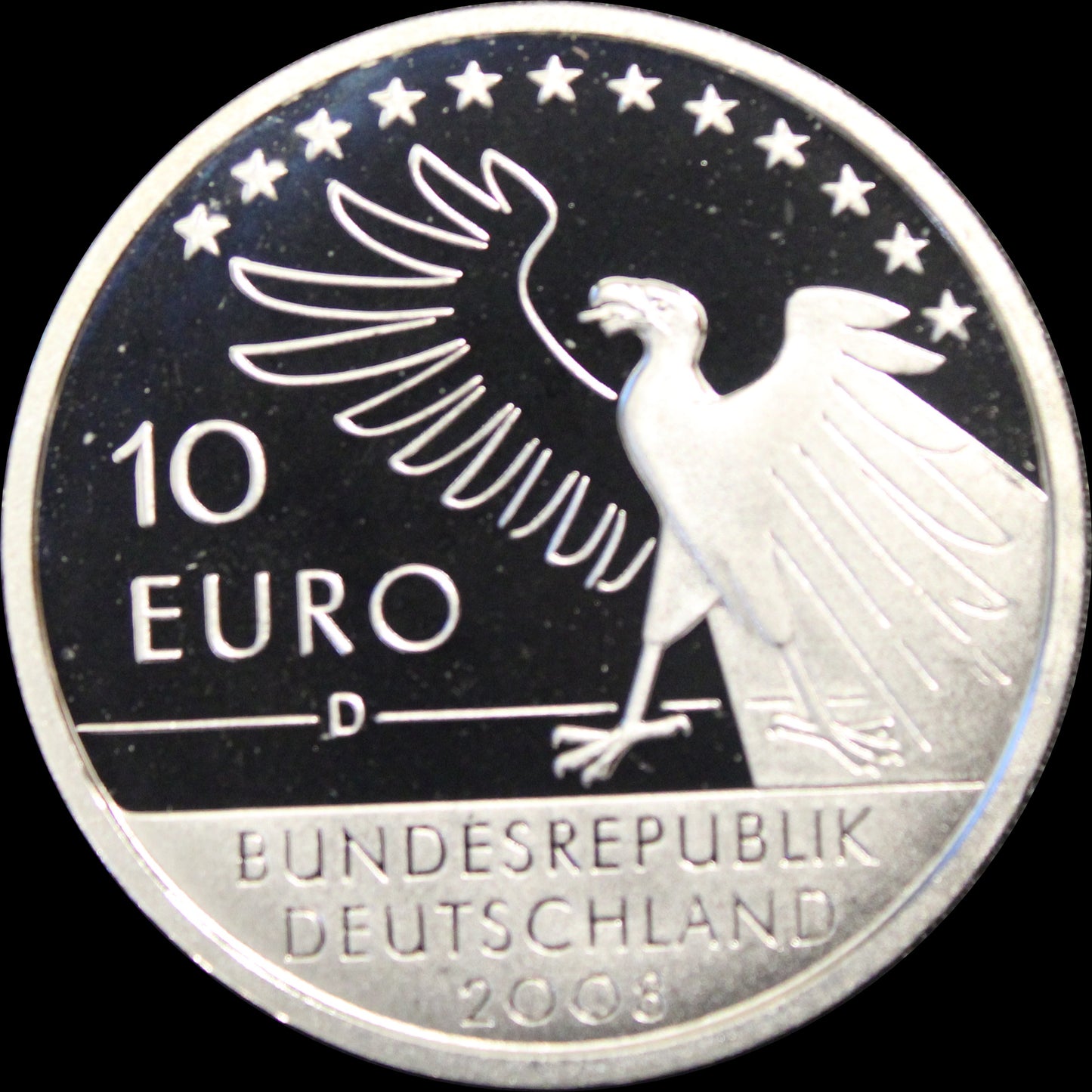 200. GEBURTSTAG CARL SPITZWEG, Serie 10 € Silber Gedenkmünzen Deutschland, Spiegelglanz, 2007