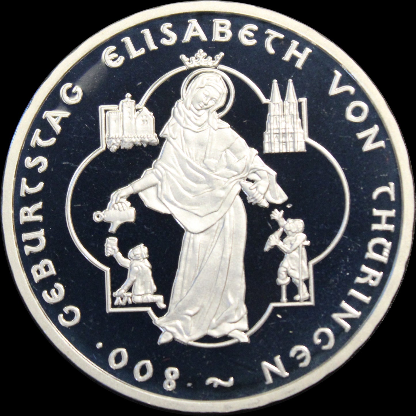 800. GEBURTSTAG ELISABETH VON THÜRINGEN, Serie 10 € Silber Gedenkmünzen Deutschland, Spiegelglanz, 2007