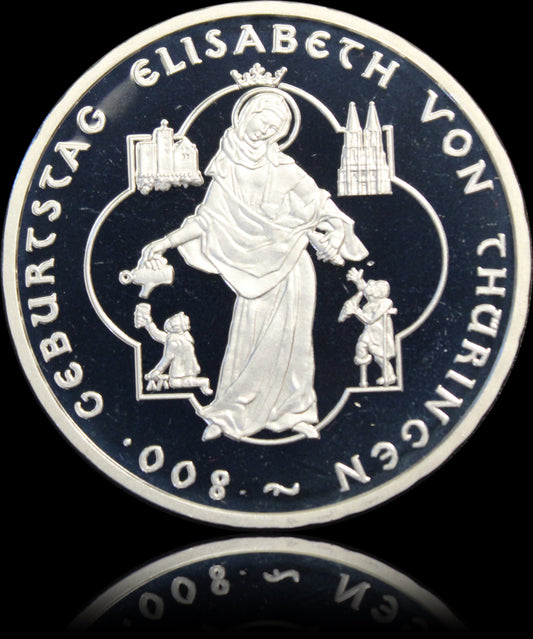 800. GEBURTSTAG ELISABETH VON THÜRINGEN, Serie 10 € Silber Gedenkmünzen Deutschland, Spiegelglanz, 2007