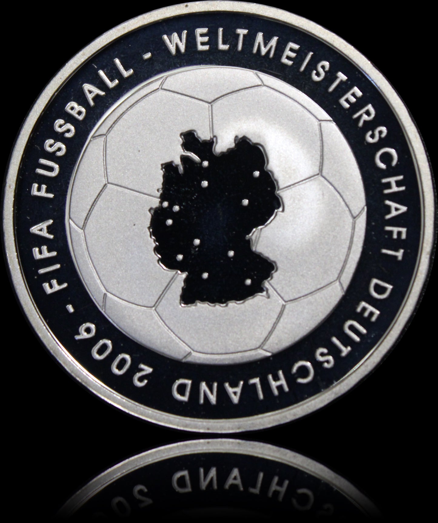 FIFA FUSSBALL WM 2006 - 1. AUSGABE, Serie 10 € Silber Gedenkmünzen Deutschland, Spiegelglanz, 2003