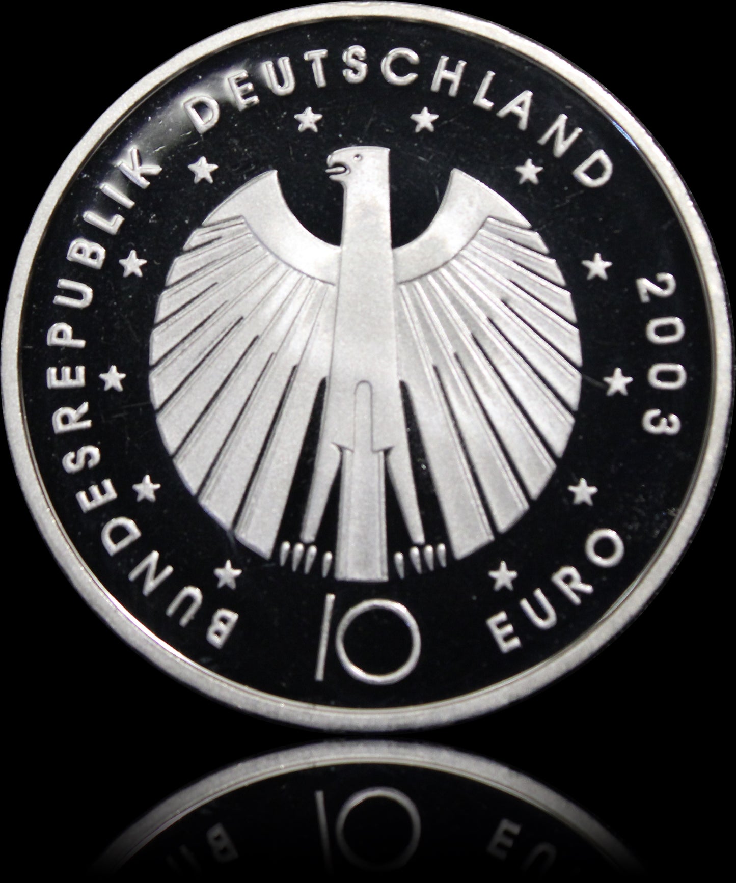 FIFA FUSSBALL WM 2006 - 1. AUSGABE, Serie 10 € Silber Gedenkmünzen Deutschland, Spiegelglanz, 2003