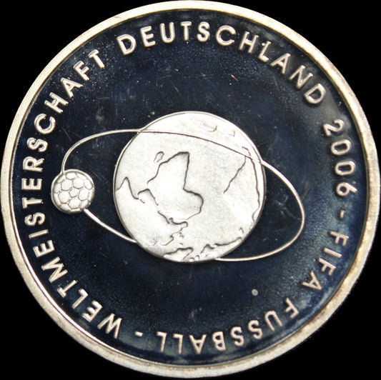 FIFA FUSSBALL WELMEISTERSCHAFT 2006 - 2. Ausgabe, Serie 10 € Silber Gedenkmünzen Deutschland, Spiegelglanz, 2004