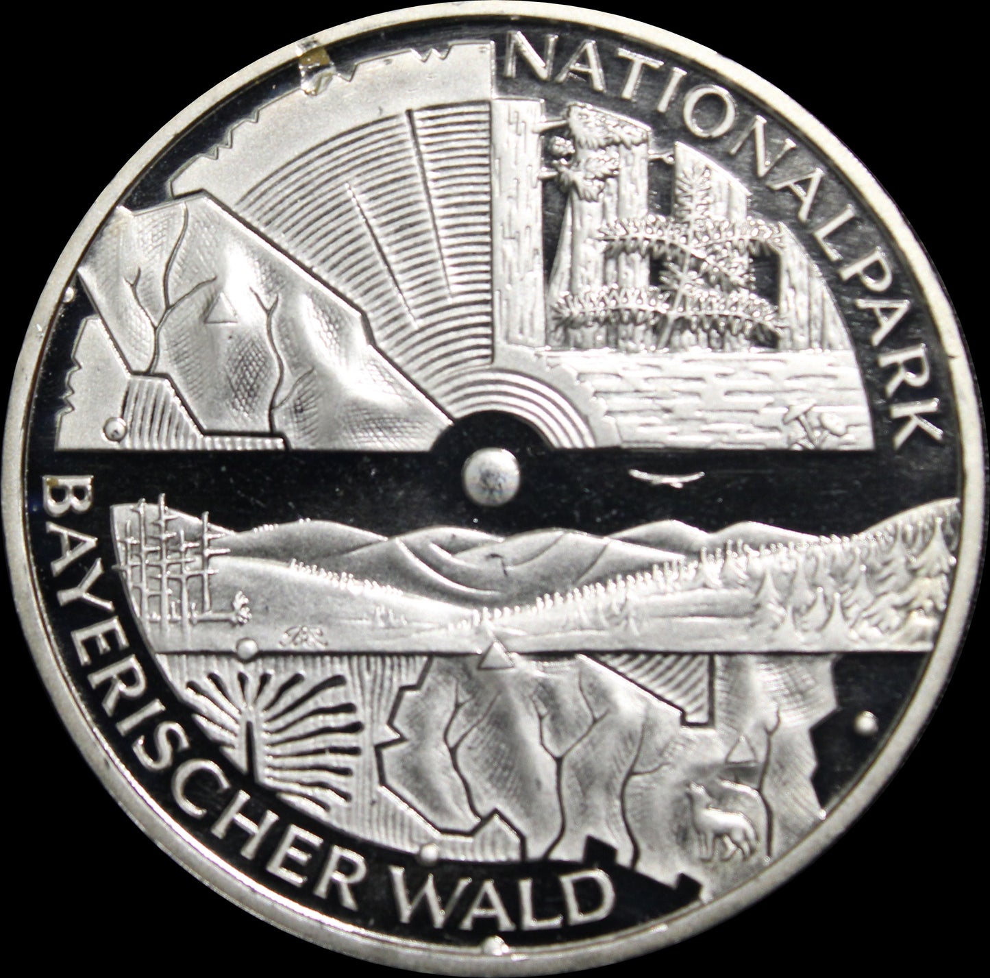 NATIONALPARK BAYERISCHER WALD, Serie 10 € Silber Gedenkmünzen Deutschland, Spiegelglanz, 2005