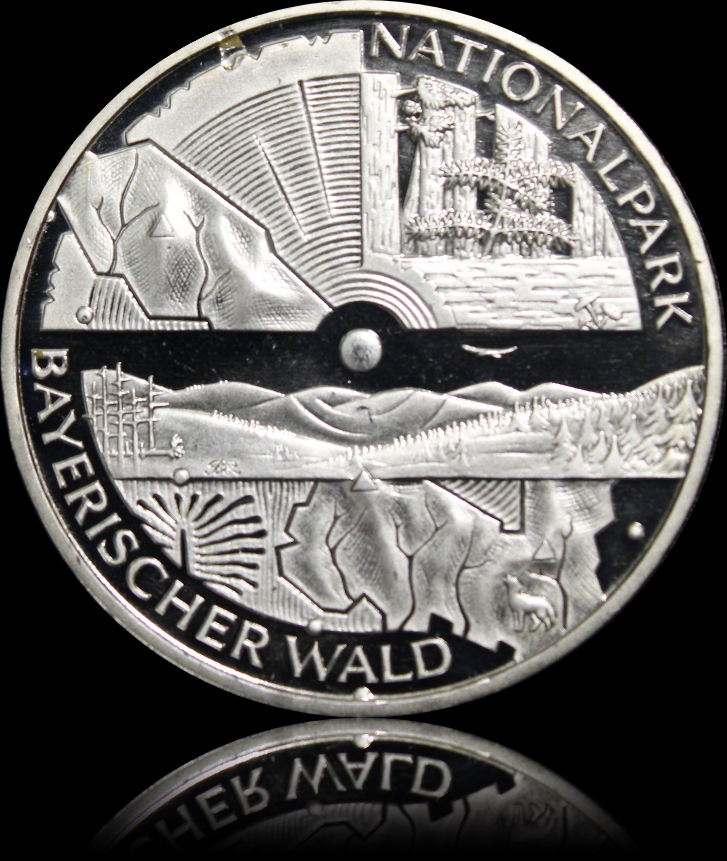 NATIONALPARK BAYERISCHER WALD, Serie 10 € Silber Gedenkmünzen Deutschland, Spiegelglanz, 2005