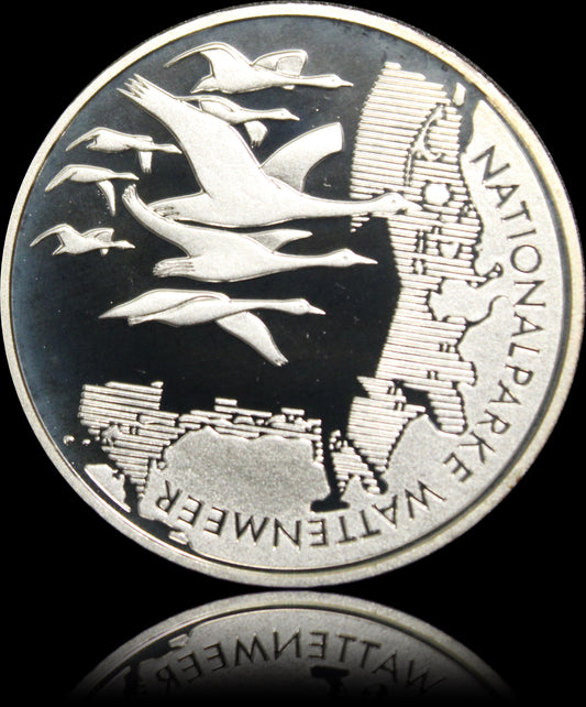 Kopie von NATIONALPARK WATTENMEER, Serie 10 € Silber Gedenkmünzen Deutschland, Spiegelglanz, 2004