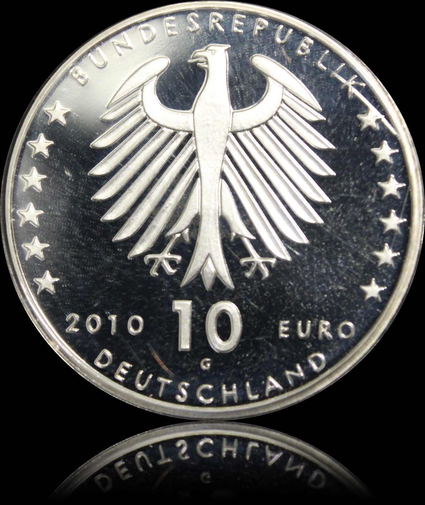 100. GEBURTSTAG KONRAD ZUSE, Serie 10 € Silber Gedenkmünzen Deutschland, Spiegelglanz , 2010