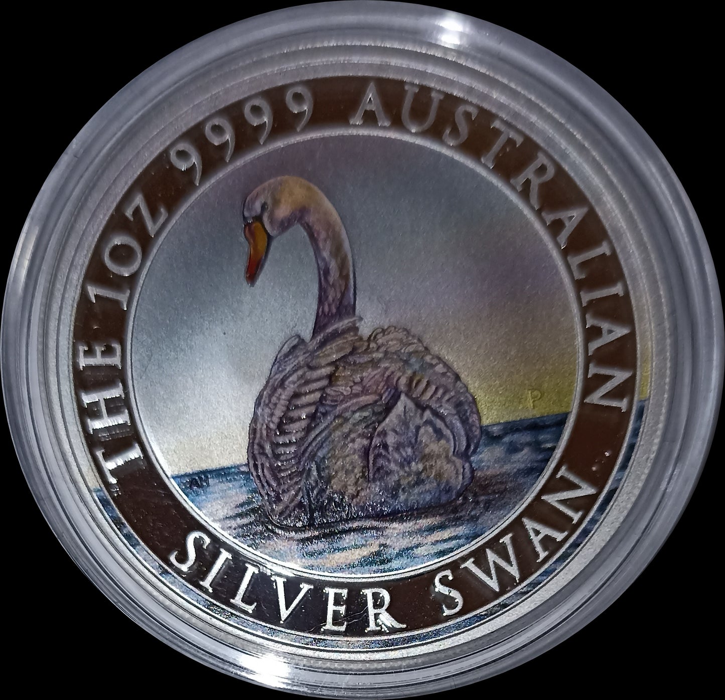 AUSTRALIAN SWAN COLORED, Australian Swan series, 1 oz Silver Colored Proof, 2023