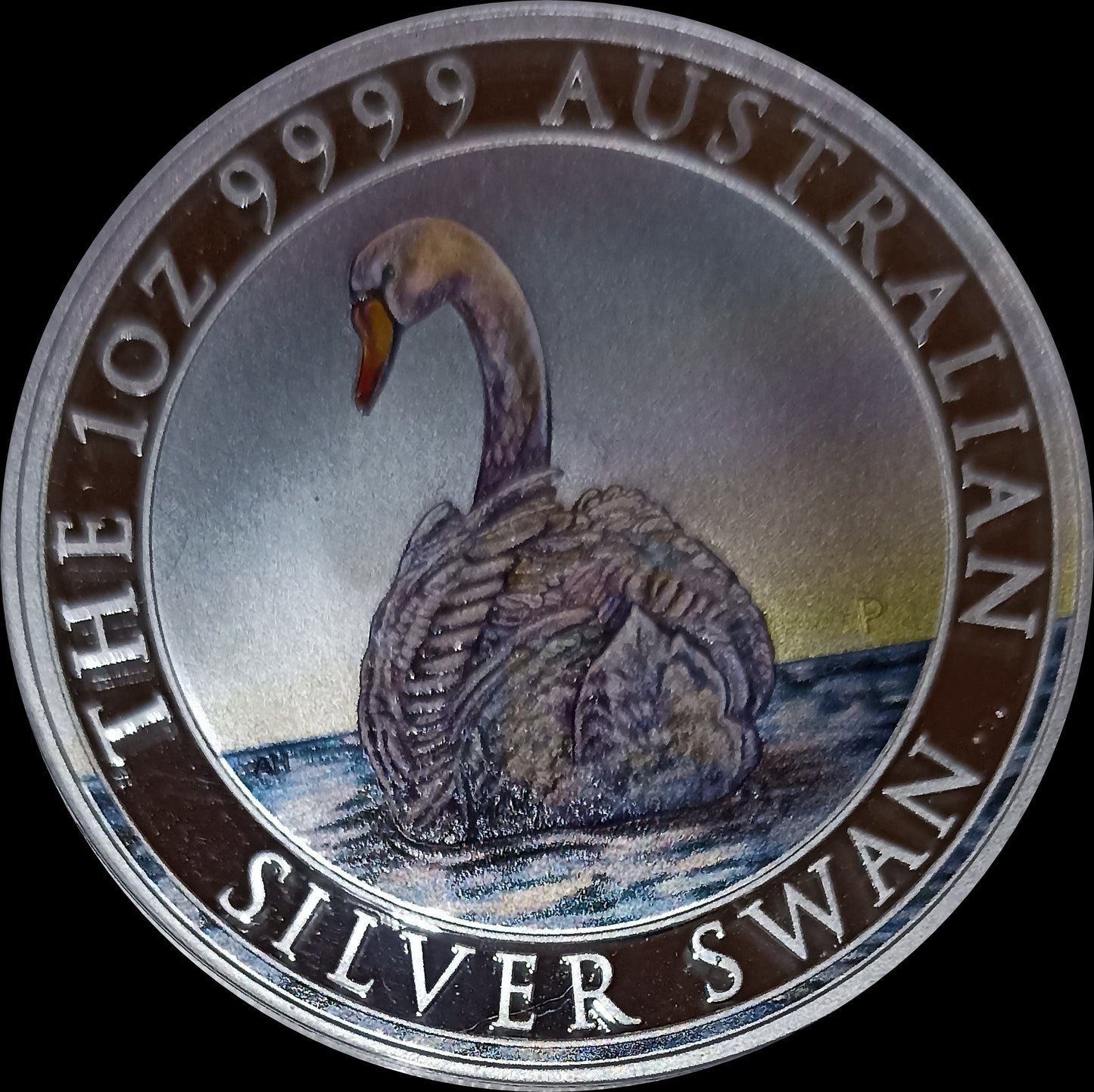 AUSTRALIAN SWAN COLORED, Australian Swan series, 1 oz Silver Colored Proof, 2023