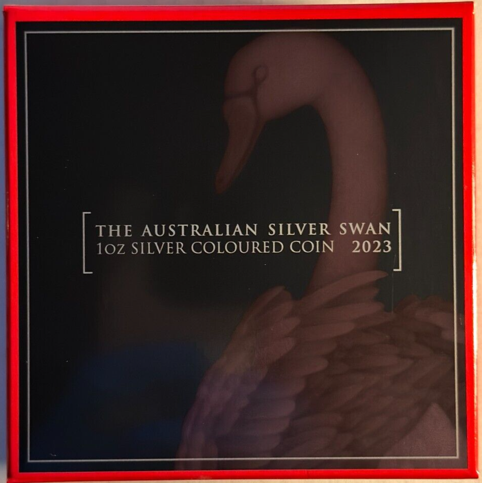 AUSTRALIAN SWAN COLORED, Australian Swan series, 1 oz Silver Colored Proof, 2023