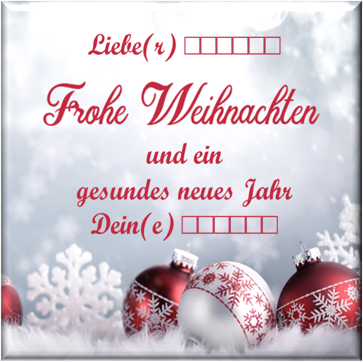 Weihnachten - Schmuck - Eigener Text - 20 € Gold