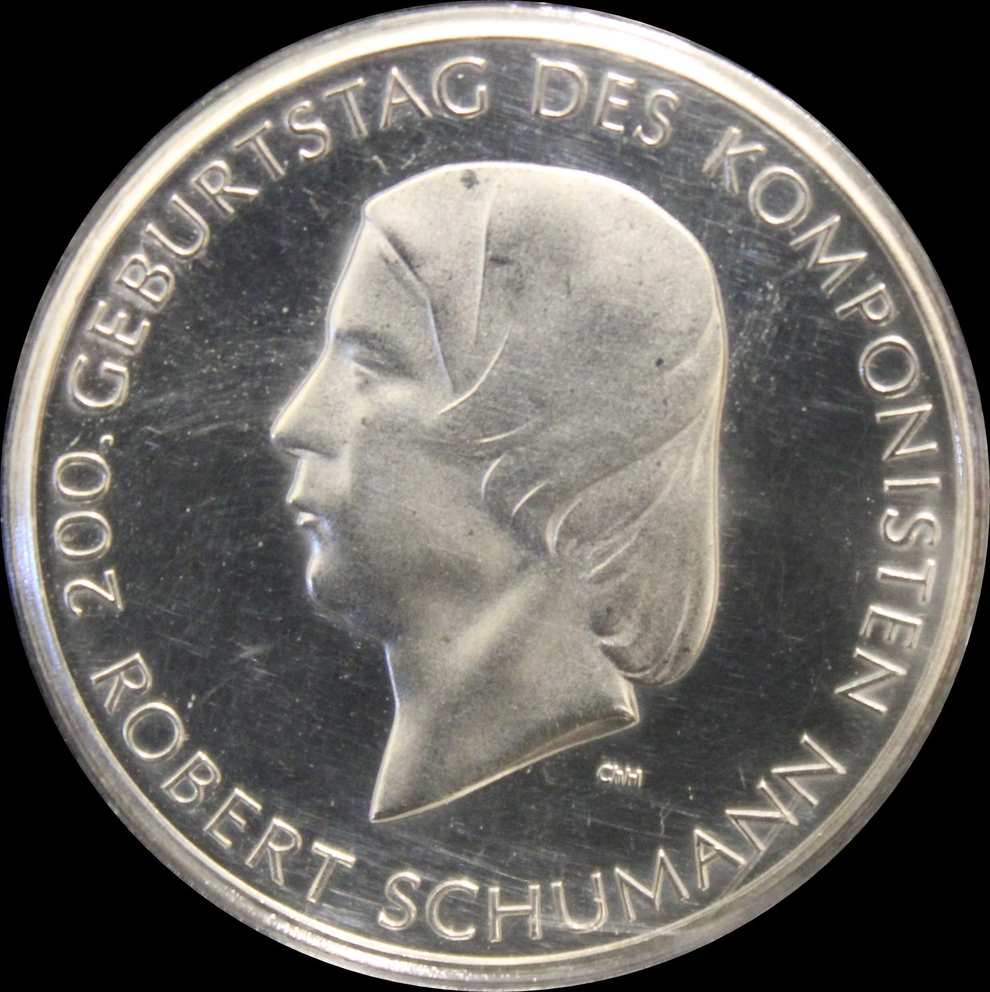 200. GEBURTSTAG DES KOMPONISTEN ROBERT SCHUMANN, Serie 10 € Silber Gedenkmünzen Deutschland, Stempelglanz, 2010