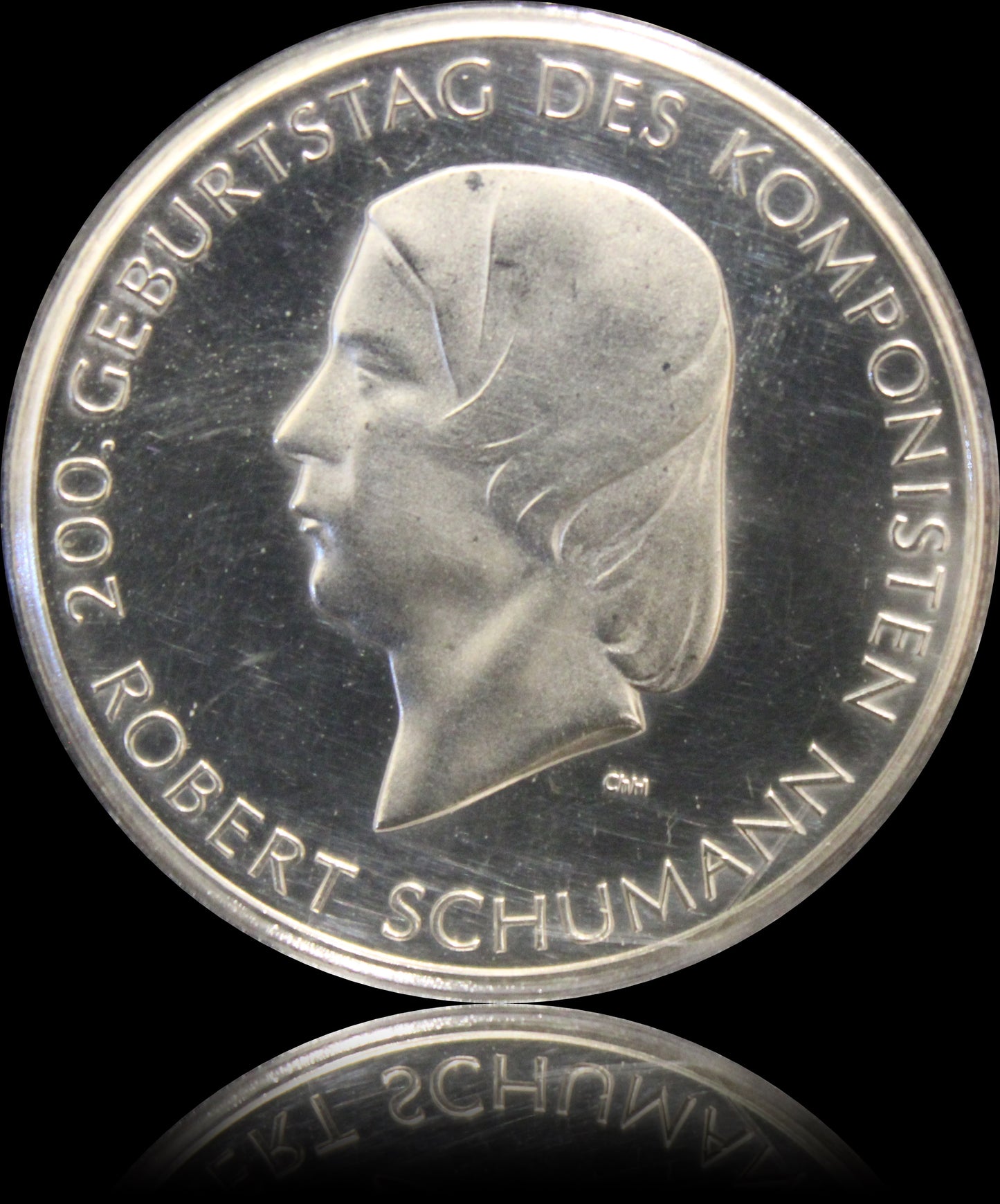 200. GEBURTSTAG DES KOMPONISTEN ROBERT SCHUMANN, Serie 10 € Silber Gedenkmünzen Deutschland, Stempelglanz, 2010