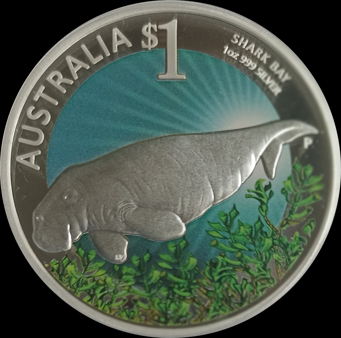 SHARK BAY, World Heritage Sites series, 1 oz Silver Colored Proof, 2012