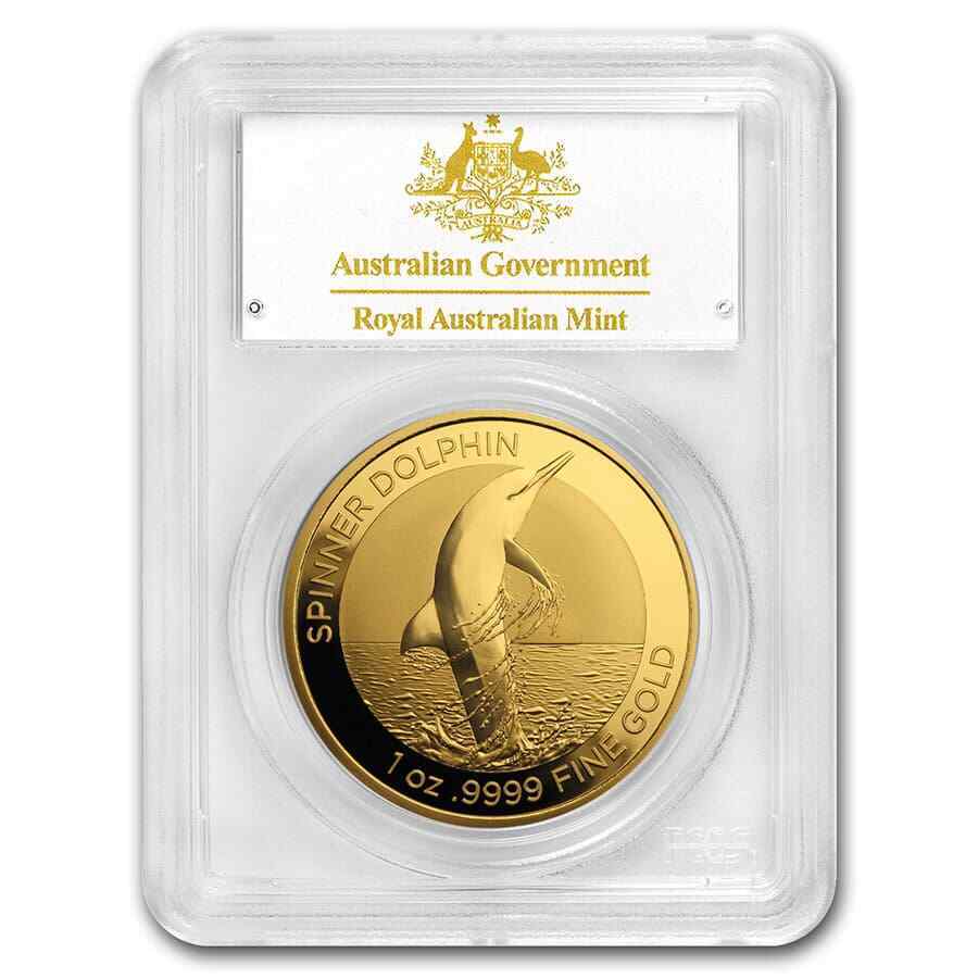 SPINNER DOLPHIN, Dolphin RAM series, 1 oz Gold Proof, 2020
