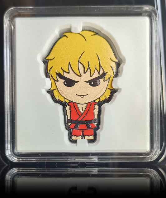 CHIBI KEN MASTERS, Street Figthers series, 1 oz silver coin, 2021