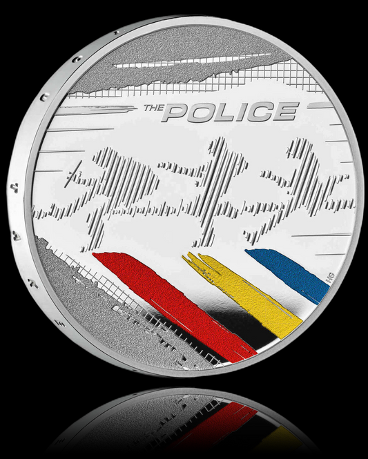 THE POLICE, Serie Music Legends, 1 oz Silver 2£, Proof Colored, 2023