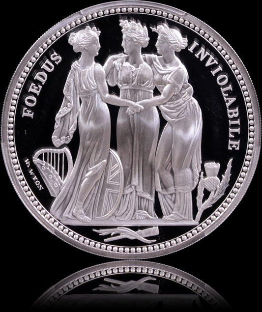 THREE GRACES, Serie Great Engraveurs, 5 oz Silber 10£, Proof PF66, 2020