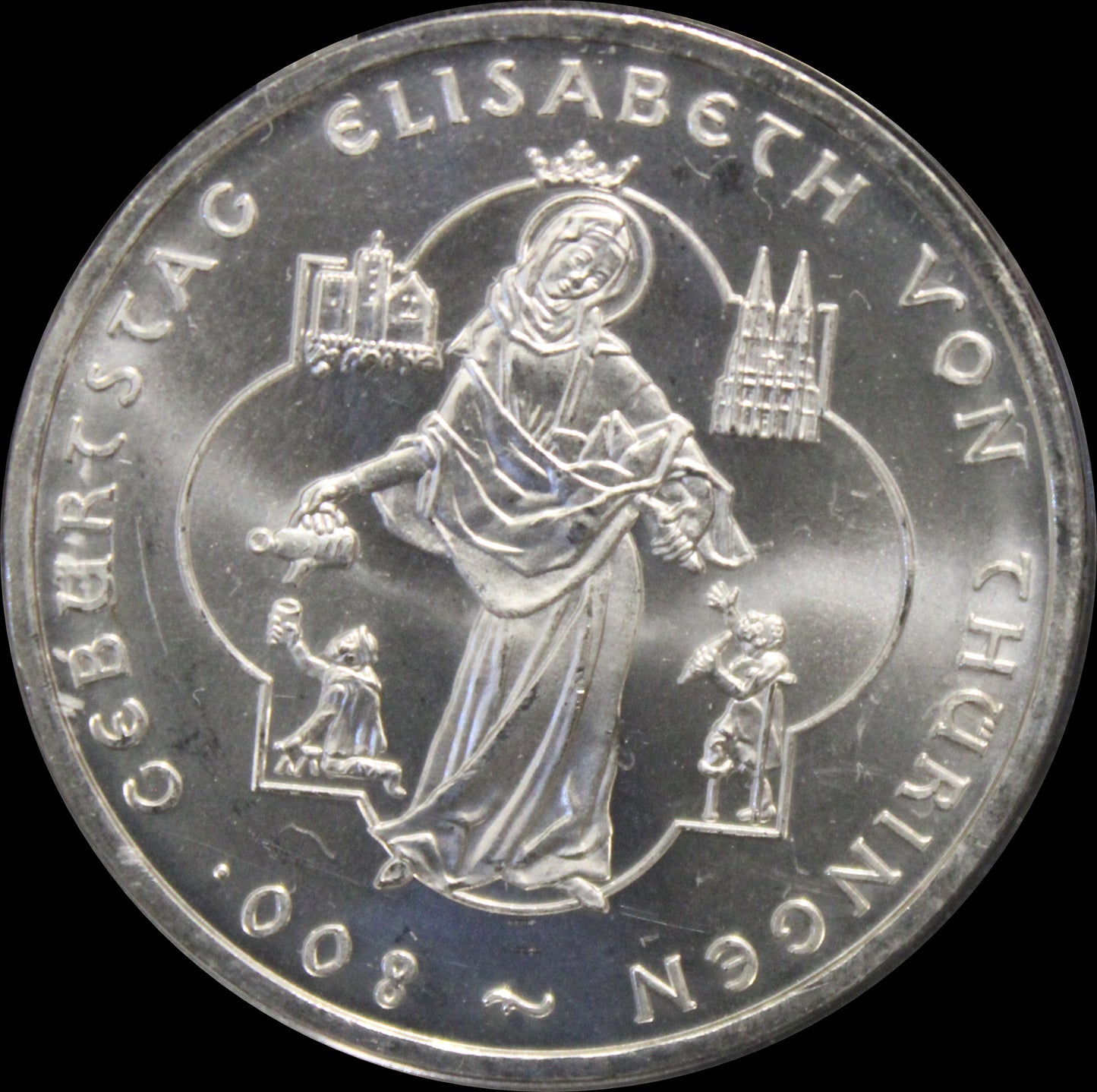 800. GEBURTSTAG ELISABETH VON THÜRINGEN, Serie 10 € Silber Gedenkmünzen Deutschland, Stempelglanz, 2007