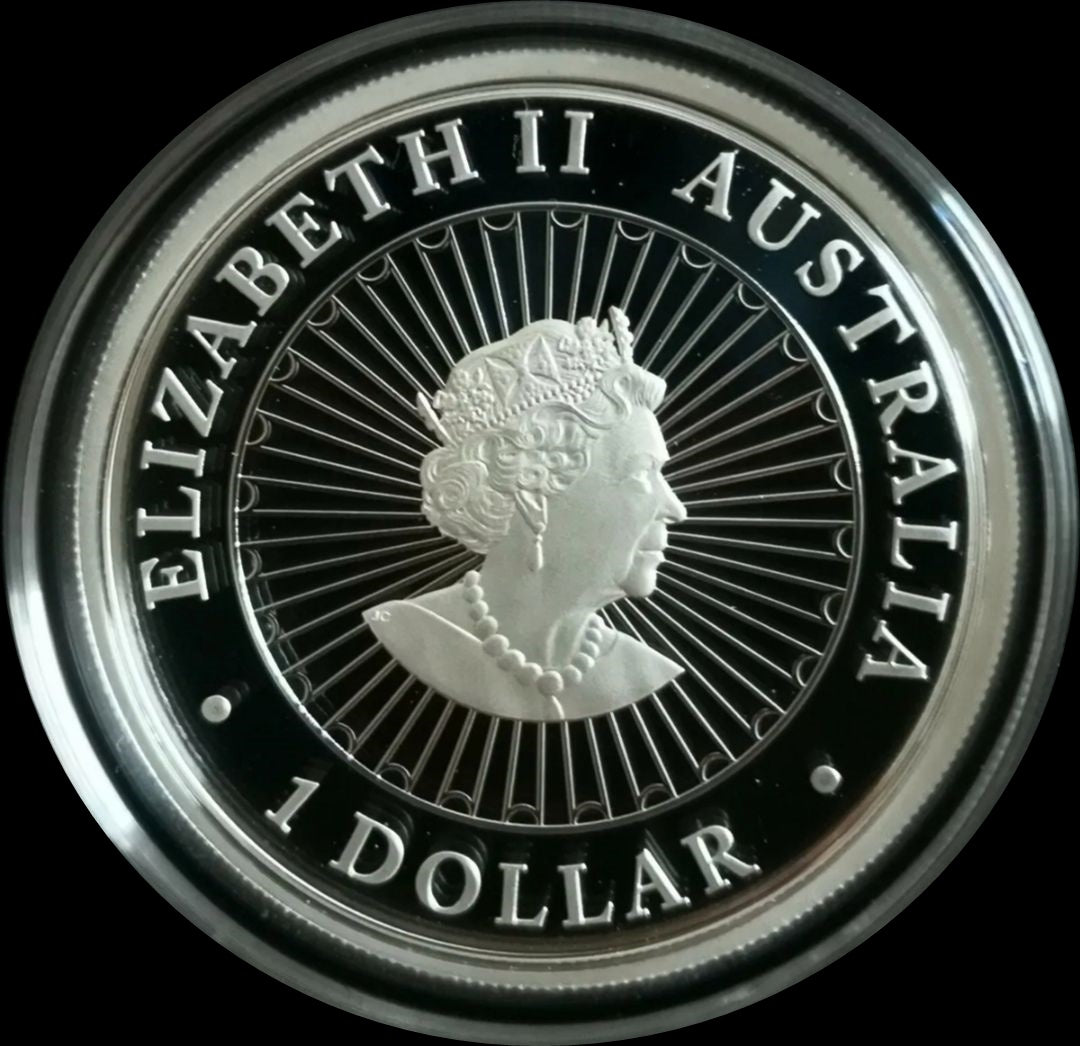 TIGER, Serie Australian Opal 1 oz Silber Proof 1$, 2022