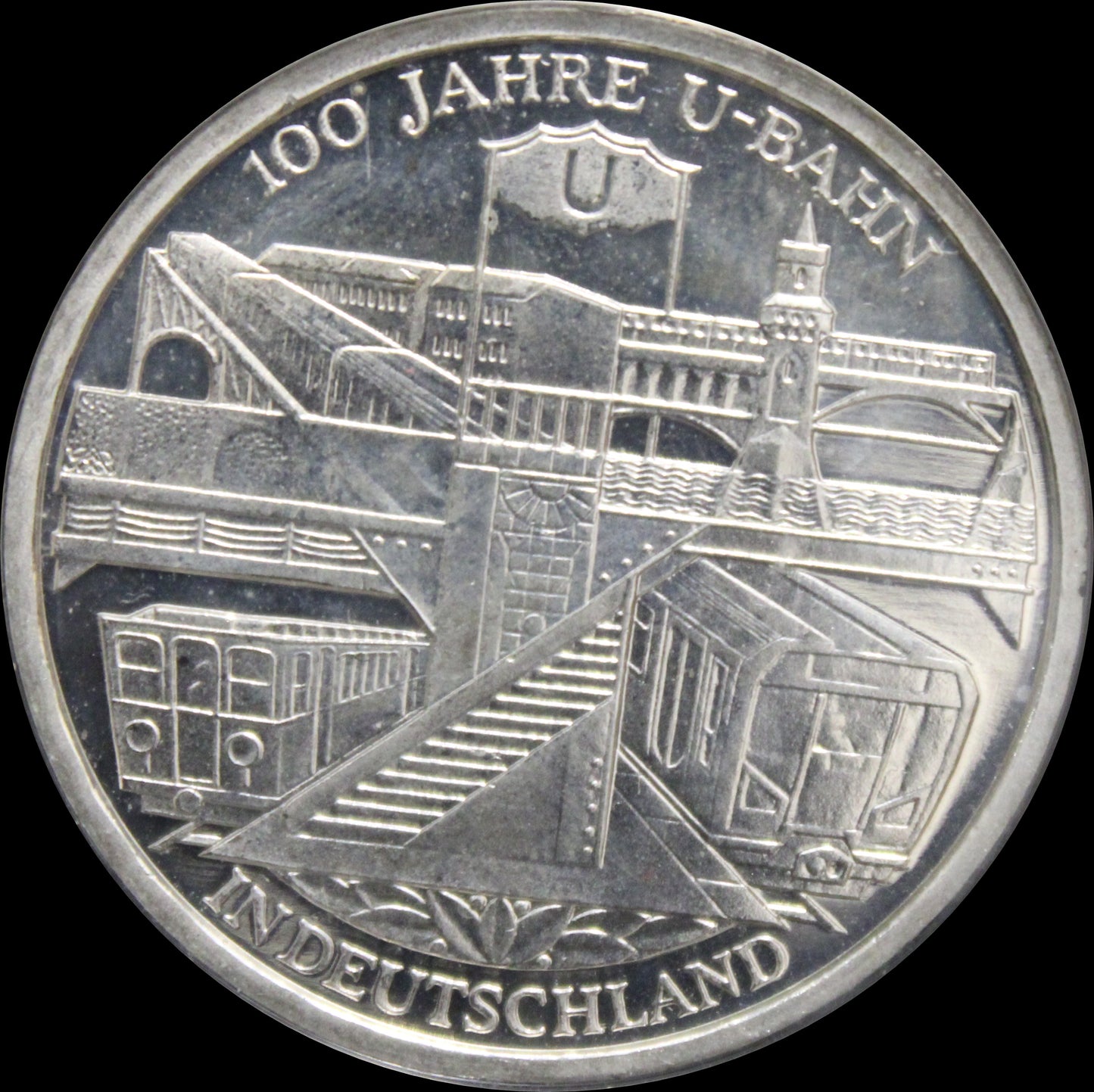 100 JAHRE U-BAHN IN DEUTSCHLAND, Serie 10 € Silber Gedenkmünzen Deutschland, Stempelglanz, 2002