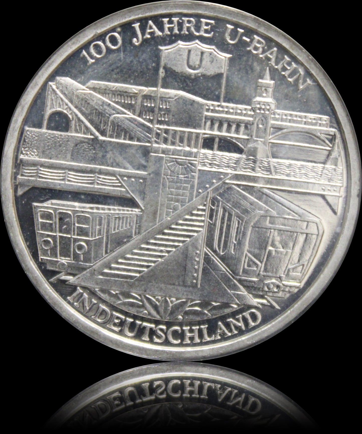 100 JAHRE U-BAHN IN DEUTSCHLAND, Serie 10 € Silber Gedenkmünzen Deutschland, Stempelglanz, 2002