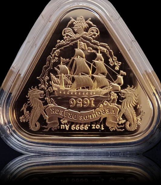 VERGULDE DRAEK, Australian Shipwreck series, 1 oz gold BU 100$, 2020