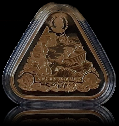 VERGULDE DRAEK, Australian Shipwreck series, 1 oz gold BU 100$, 2020