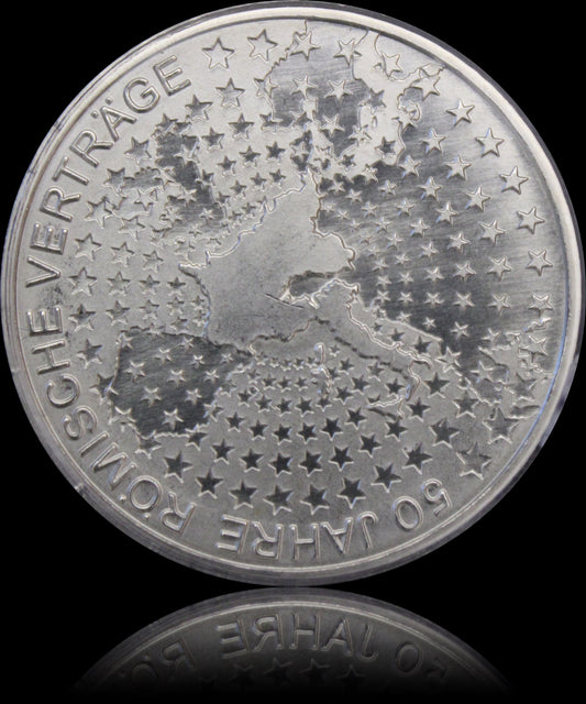 50 JAHRE RÖMISCHE VERTRÄGE, Serie 10 € Silber Gedenkmünzen Deutschland, Stempelglanz, 2007