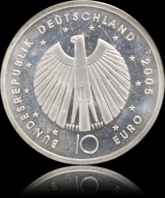 FIFA FUSSBALL WM 2006 - 3. AUSGABE, Serie 10 € Silber Gedenkmünzen Deutschland, Stempelglanz, 2005